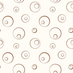 Vector seamless pattern. Decorative texture with circles and bubble.