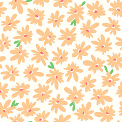 Seamless and abstract leaf illustration pattern,