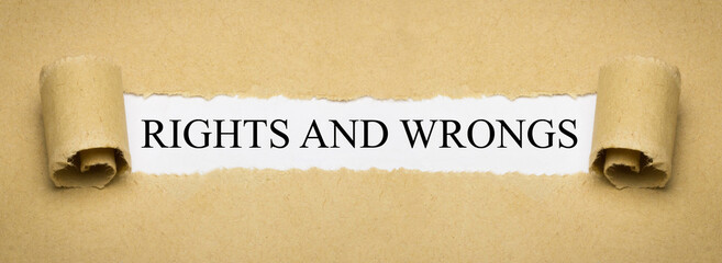 Rights and wrongs