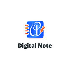 Fototapeta premium Letter A on book note and note pad with pen for writing logo concept design