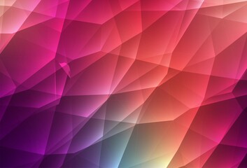 Obraz premium Dark Green, Red vector backdrop with lines, triangles. Triangles on abstract background with colorful gradient. Pattern for websites.