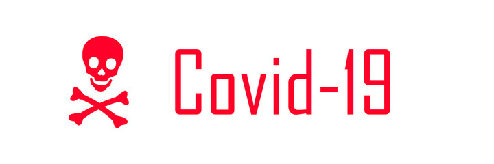 COVID-19 mit einem Totenkopf