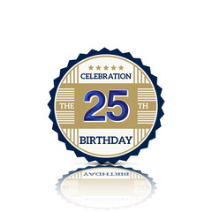 25 Year Anniversary celebration Vector Template Design Illustration