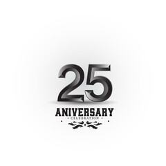 25 Year Anniversary celebration Vector Template Design Illustration