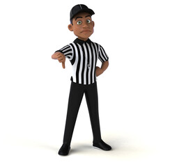 Fun 3D Illustration of an american Referee