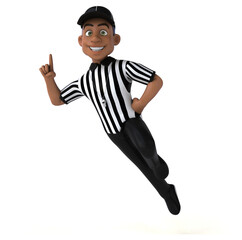 Fun 3D Illustration of an american Referee