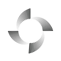 Halftone dots in circle form. round logo . vector dotted frame . design element