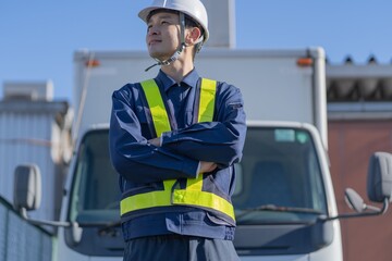 警備員　ガードマン　アジア人男性