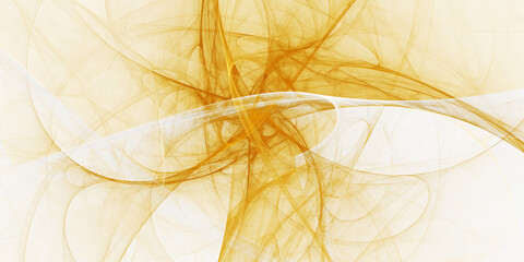 Abstract chaotic gold glass shapes. Fantasy geometric fractal background. Digital art. 3d rendering.