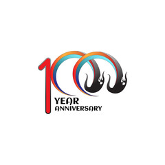 100 Year Anniversary celebration Vector Template Design Illustration