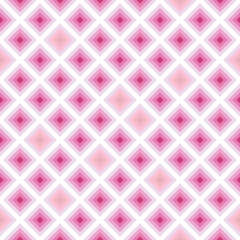 Japanese Pink Diamond Square Vector Seamless Pattern