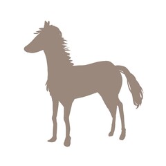 Obraz premium 馬 シルエット