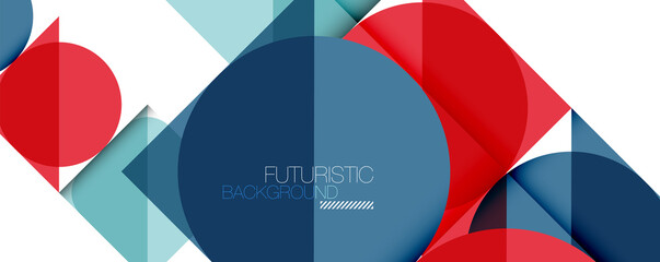 Simple circles and triangles abstract background. Vector illustration for covers, banners, flyers and posters and other designs