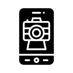 Camera App icon, Mobile application vector illustration