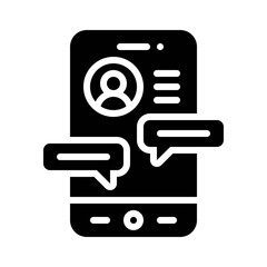 Messaging App icon, Mobile application vector illustration