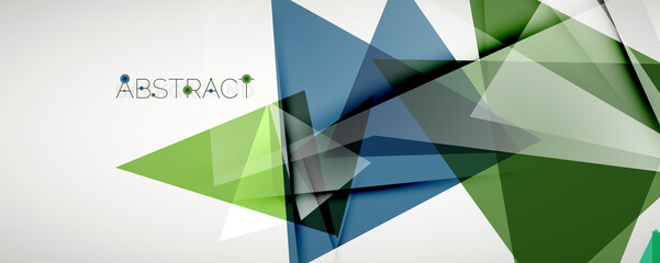 Fototapeta premium Geometric abstract background. Color triangle shapes. Vector illustration for covers, banners, flyers and posters and other designs