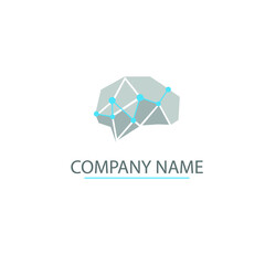 Creative Brain Concept Logo Design, vector logo