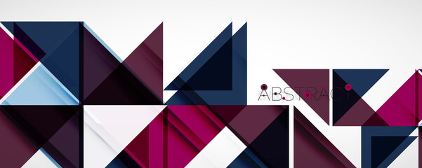 Geometric abstract background. Techno color triangle shapes. Vector illustration for covers, banners, flyers and posters and other designs