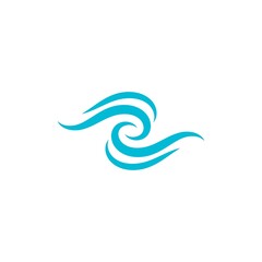 Naklejka premium Natural Water wave Logo