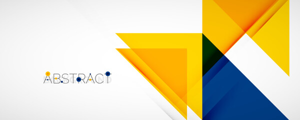 Set of vector triangle geometric backgrounds. Vector illustration for covers, banners, flyers and posters and other designs