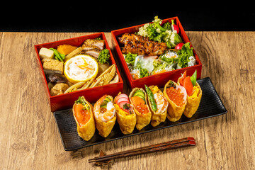 いなり寿司　Sushi in fried tofu japanese food