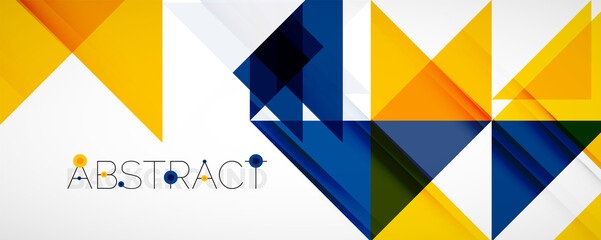 Set of vector triangle geometric backgrounds. Vector illustration for covers, banners, flyers and posters and other designs