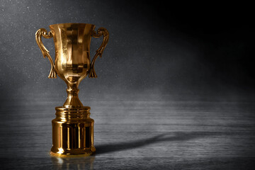 Champion golden trophy cup background