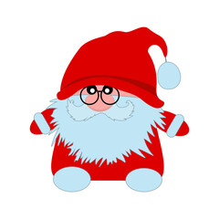 Santa Claus. Vector illustration isolated on white background.