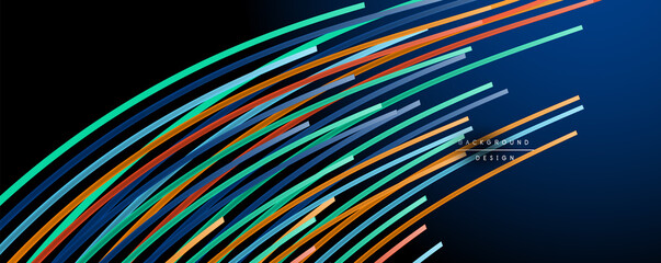 Abstract colorful lines vector background. Internet, big data and technology connections concept, abstract template