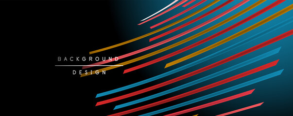 Abstract colorful lines vector background. Internet, big data and technology connections concept, abstract template
