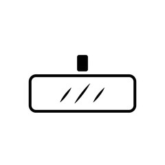 car rear view mirror. Icon