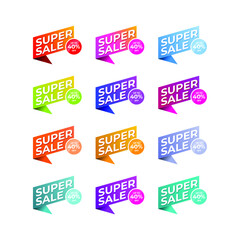 set of sale tags