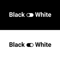 Obraz premium On and Off toggle switch button. Black and whites options to choose.