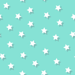 Seamless pattern with stars. Vector illustration in pastel palette. Trendy cartoon design for wrapping paper, print, fabric.