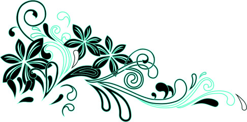 vintage pattern with floral ornament