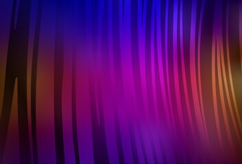 Dark Blue, Red vector pattern with curved lines.