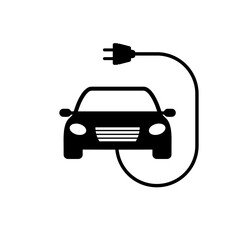Eco electro car icon isolated on white background
