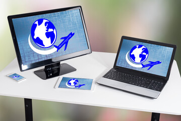 Air transport concept on different devices