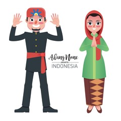 Vector stock of Abang None, The traditional couple origin of Jakarta Indonesia