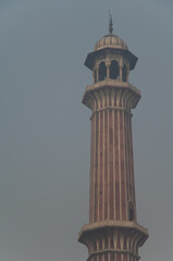 Minaret of the Jama Masjid. Old Delhi. Delhi. India.