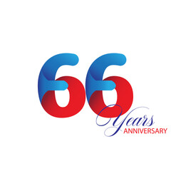 66 Year Anniversary celebration Vector Template Design Illustration
