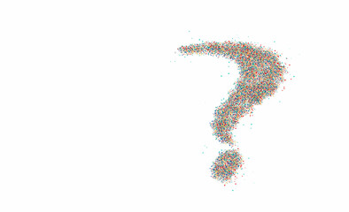 Particle art Question Icon Vector Design Element.