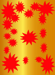 CHRISTMAS  RED FLOWERS ON ABSTRACT BACKGROUND