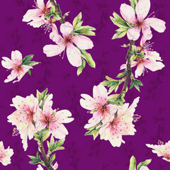 Almond blossom background