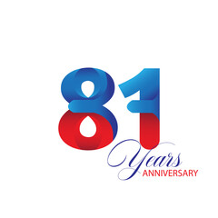 81 Year Anniversary celebration Vector Template Design Illustration