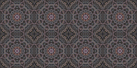 Dry brown autumn abstract leaf backgroudn with mandala shape