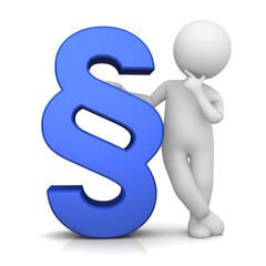 Paragraph sign blue 3d article symbol § icon