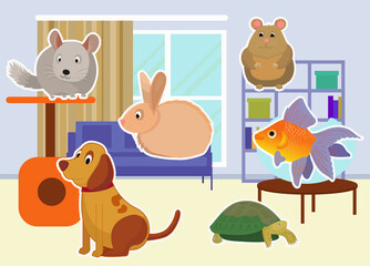vector set of Pets.