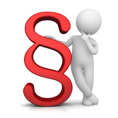 Paragraph sign red article symbol icon 3d