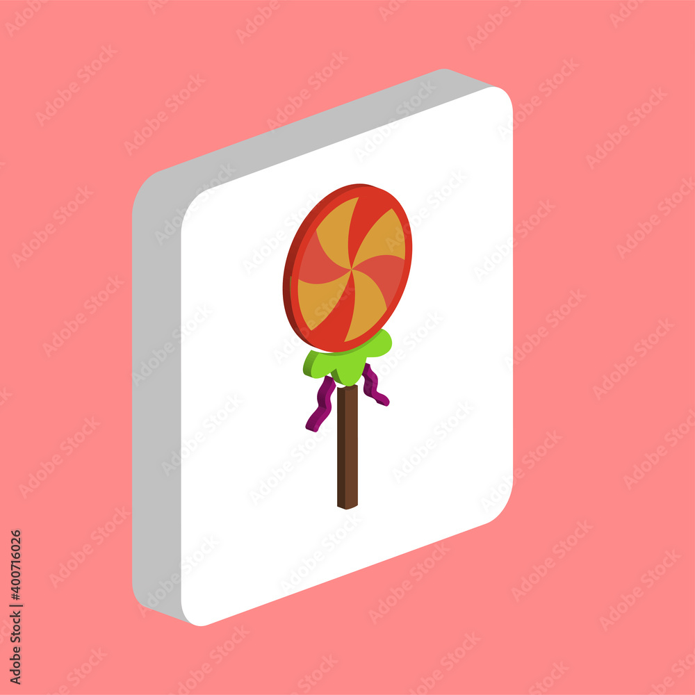 Poster candy simple vector icon. illustration symbol design template for web mobile ui element. perfect col